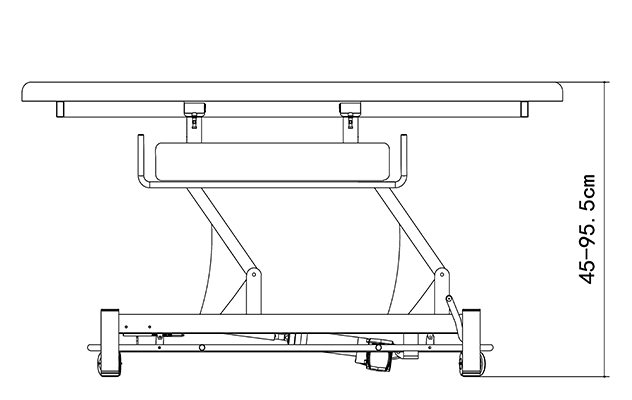 電動式 カイロベッド（1段階調節式）EL01PRO 寸法図－COINFYCARE－
