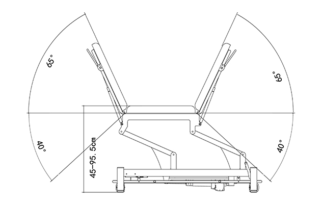 電動式 カイロベッド（3段階調節式）EL03EPRO 寸法図－COINFYCARE－