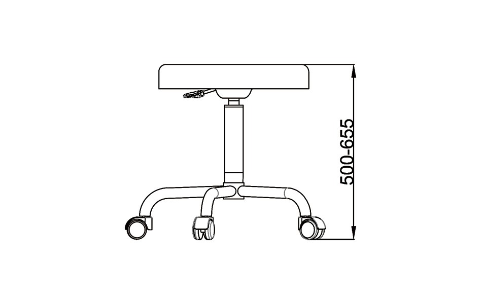 PTスツール（施術・診察椅子）MA03 寸法図－COINFYCARE－
