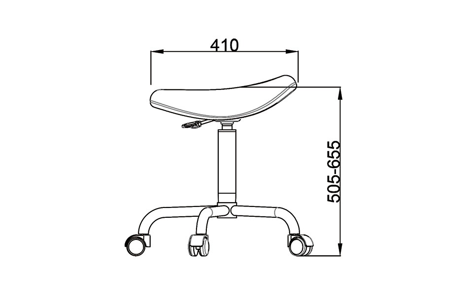 サドルスツール（施術・診察椅子） MA04 寸法図－COINFYCARE－