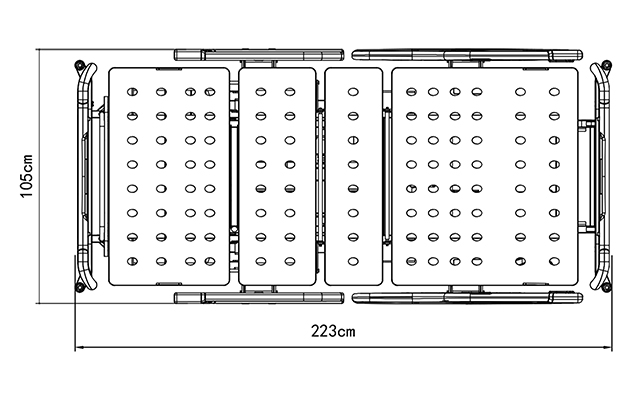 病院施設・診療所用ベッド JF-D49ZL 寸法図－COINFYCARE－