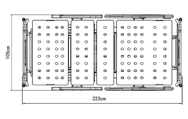 病院施設・診療所用ベッド JF-D69ZL 寸法図－COINFYCARE－